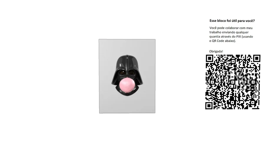 Quadro Darth Vader Bubble Gum - Urban Arts