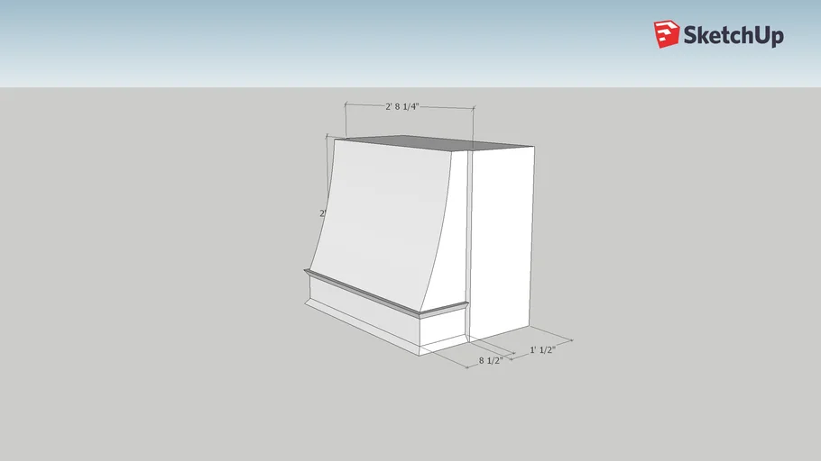 Classic cabinetry range hood with curve