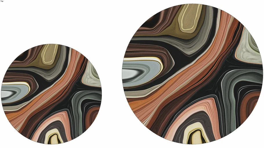 Moooi Carpets Liquid Layers Agate Round by Claire Vos