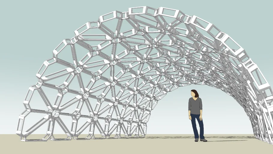 SPACE TRUSS WITH OPEN FRAME