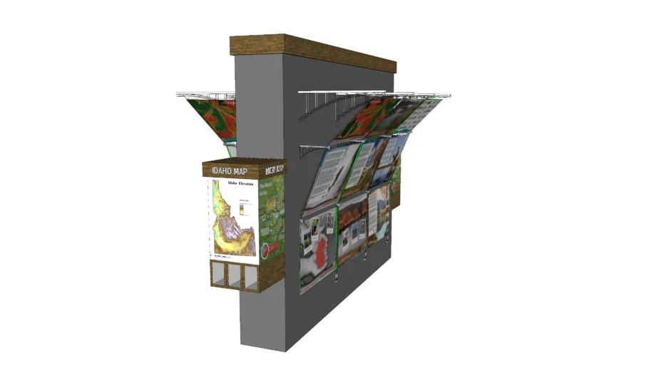Free Standing Exhibit Arched Panels