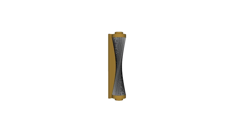 ARANDELA RETANGULAR 60XØ12CM METAL E VIDRO DOURADO E TRANSPARENTE - PORTOFINO AR1500