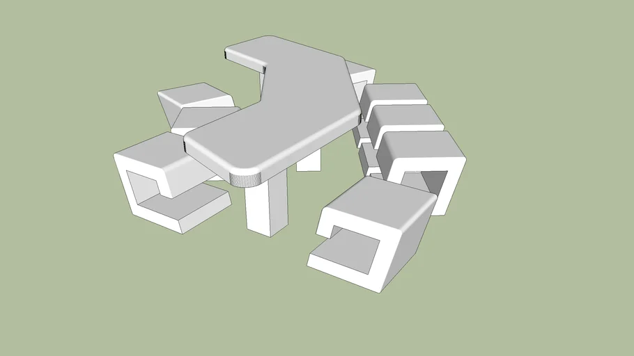Outdoor Concrete Table