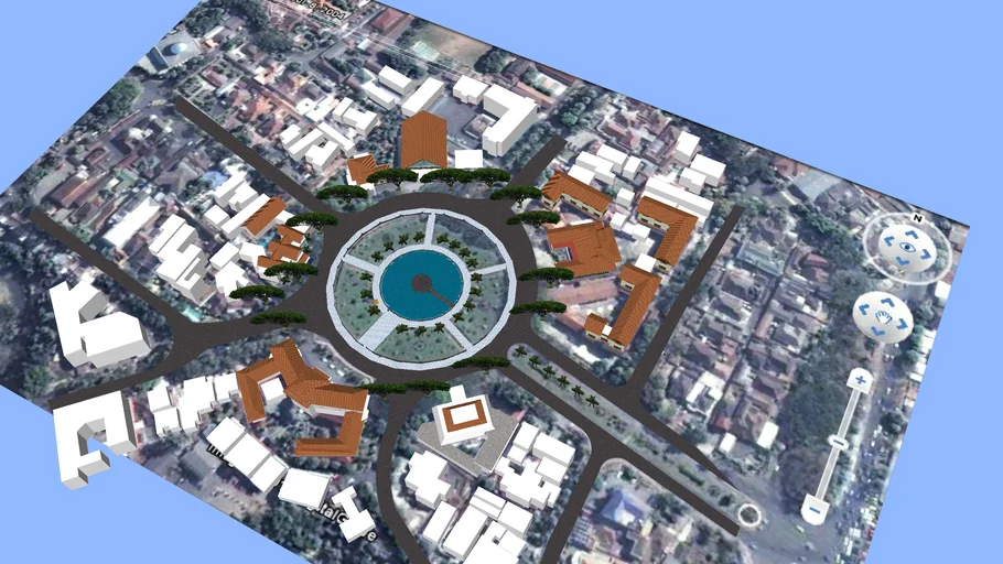alun-alun tugu malang and its important buildings