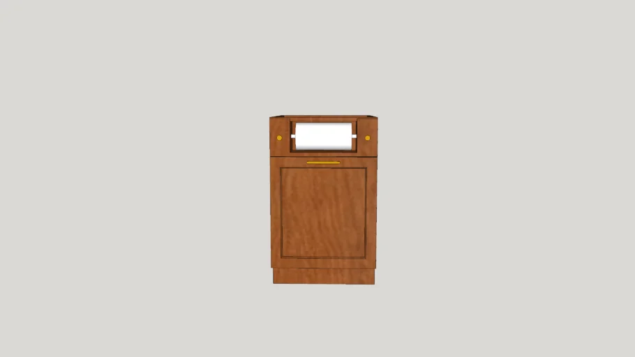 Cabinet with paper towel holder