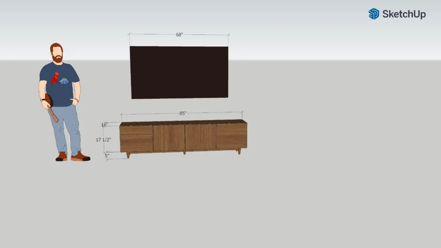 Walnut Credenza