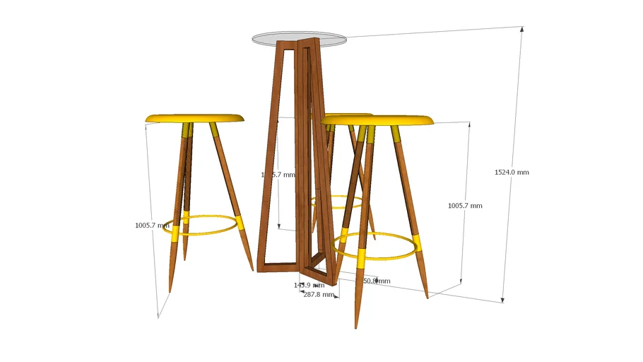 bar chair and table