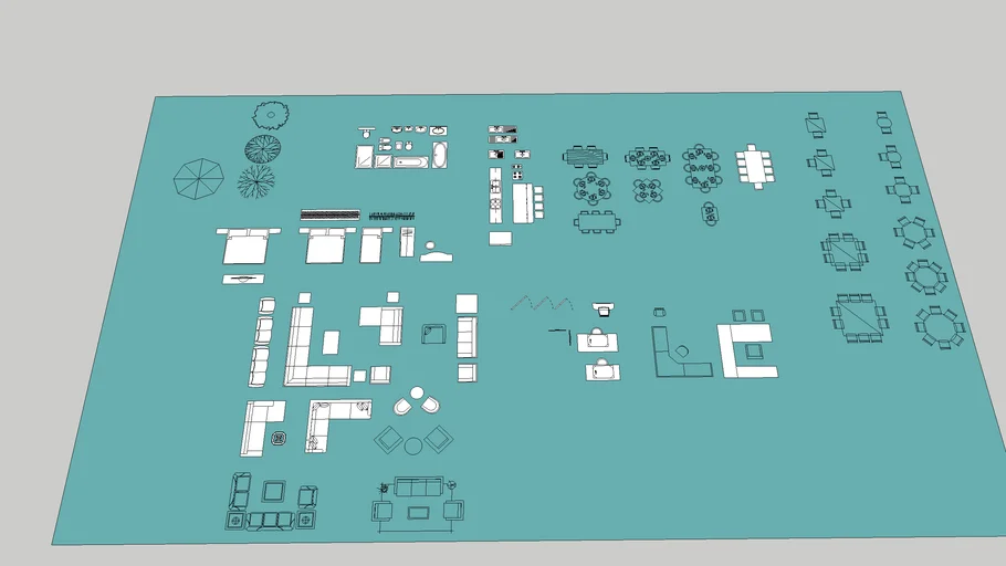 Mobiliario 2D Furniture