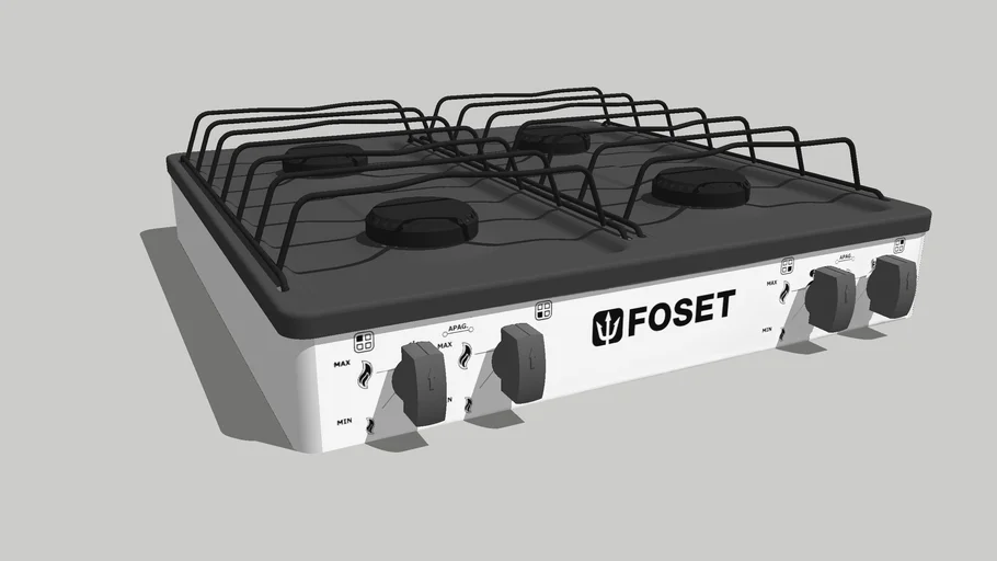Estufa o Parrilla de 4 Quemadores // 4 burner gas stove Foset 48150