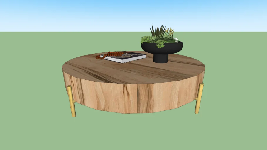 Round Wood Coffee Table