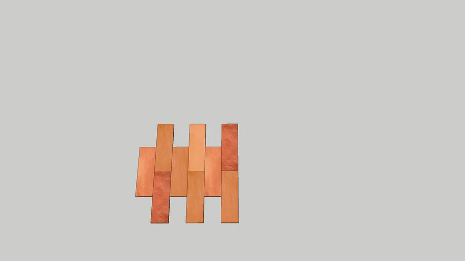 Terracotta tile burned orange