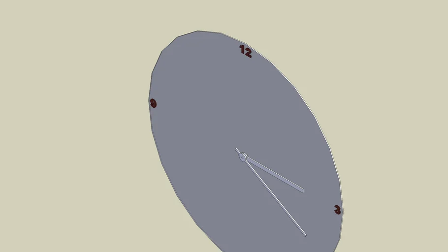 Clock face and hands | 3D Warehouse