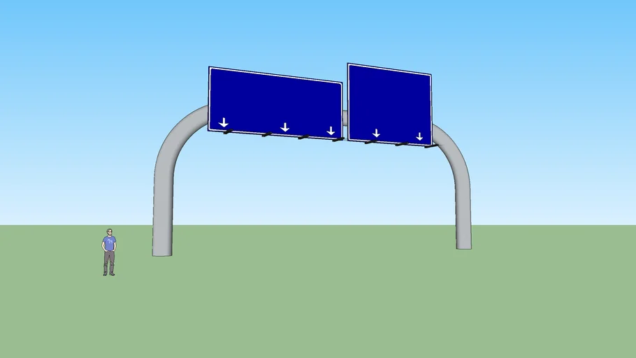Road sign for highways