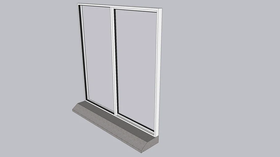 Ventana+ alfajía en concreto