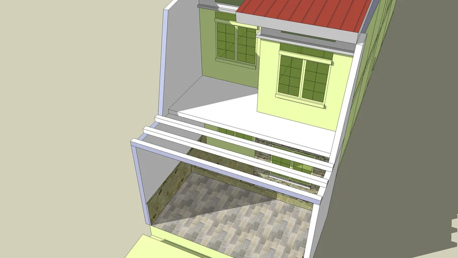 Facade Rumah 2 Lantai Lebar Depan 5 Meter V1 #rumahSKETCH