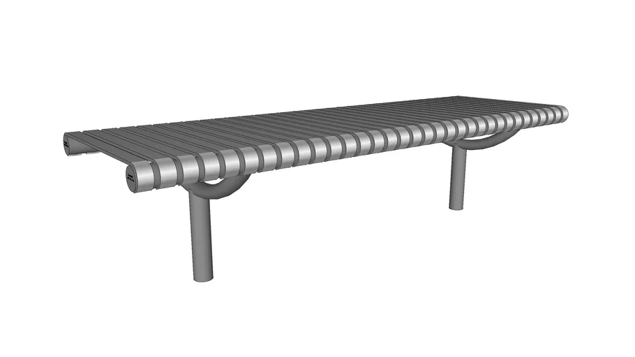 Marshalls Ollerton M3 Straight Bench in Stainless Steel