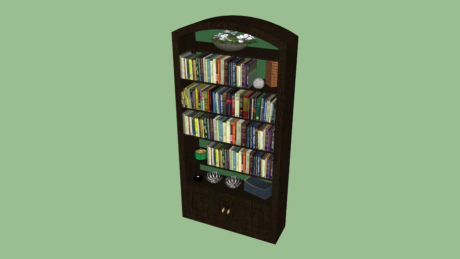 Bookshelves with arched top