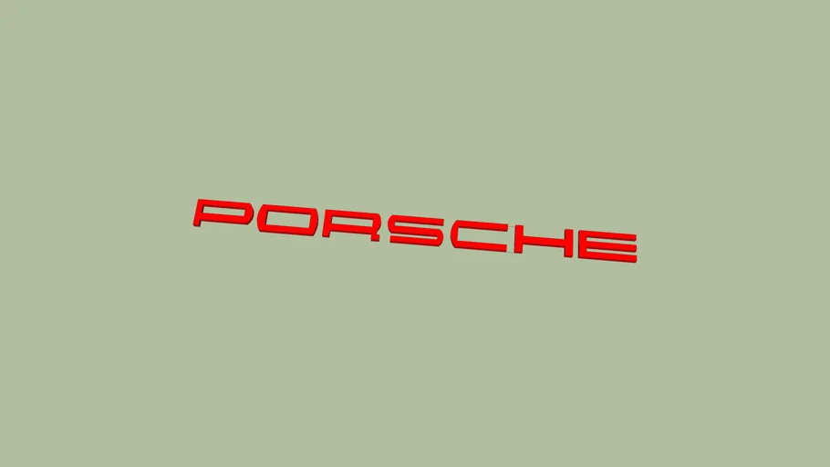 Porsche Lettering | 3D Warehouse