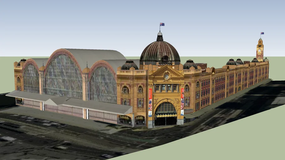 original building concept, flinders street station melbourne australia