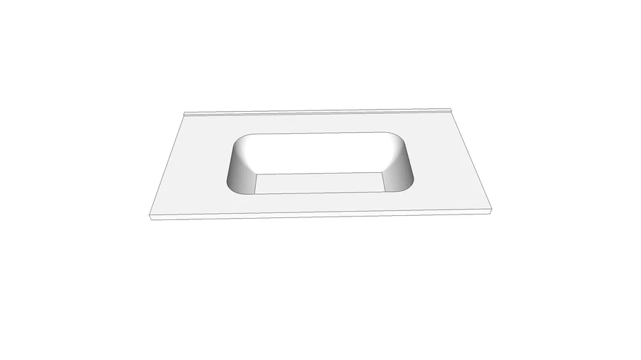 Plan céramique Alterna Séducta 90 cm blanc 1 vasque centrée CEDEO