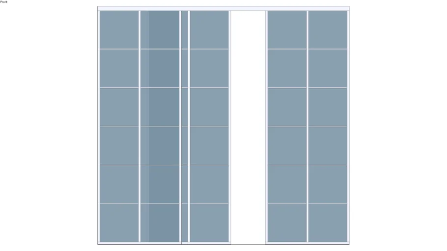 wardrobe sliding doors 2 by 6 - aluminium frame
