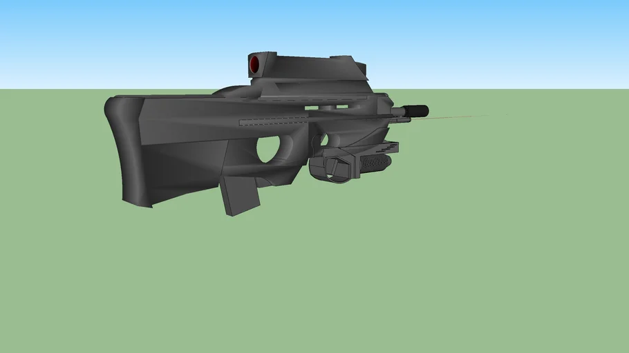 F2000 PAPOP 2 Tactic Assault Rifle with silencer, grenade launcher and laser sight