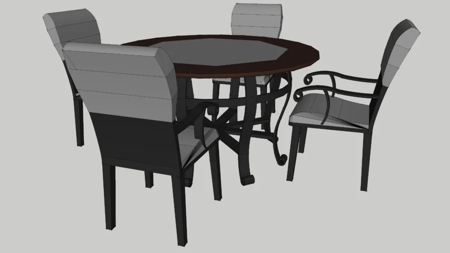 round 4 seater dining set