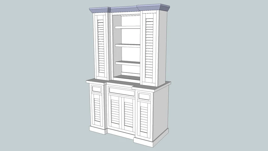 Louver door hutch