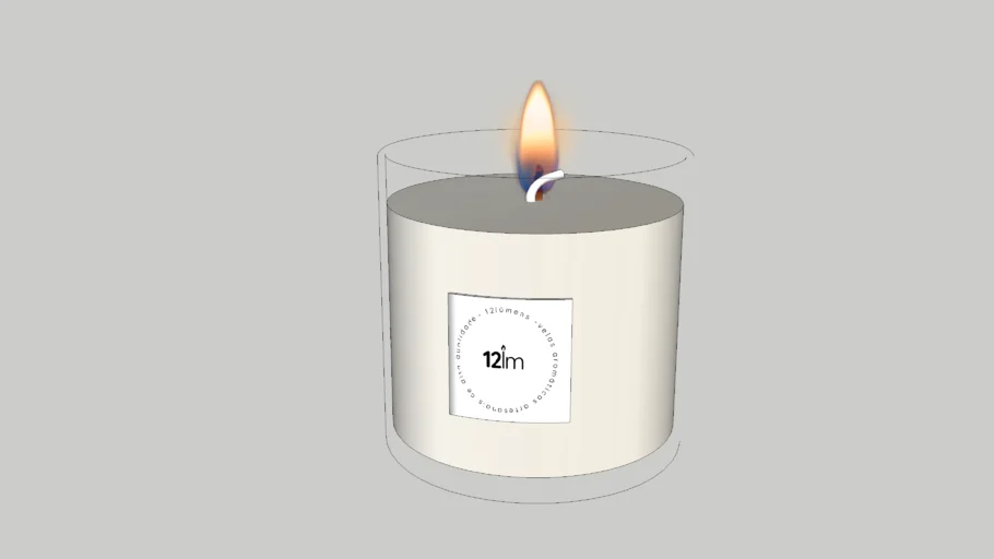 Uma vela aromática de alta qualidade 12lm acesa 
