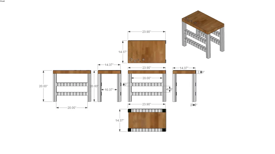 Accent Table Orthographic