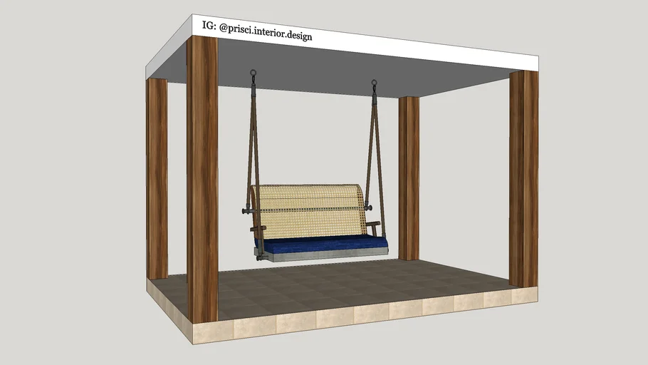 Hanging bench / Wooden porch swing / Banca colgante