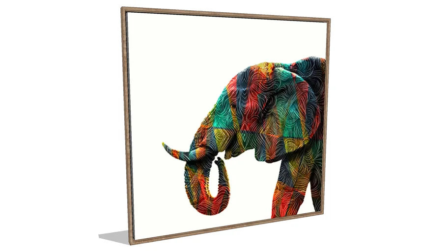 Urban Arts - Pedro Pina - Colorful elephant