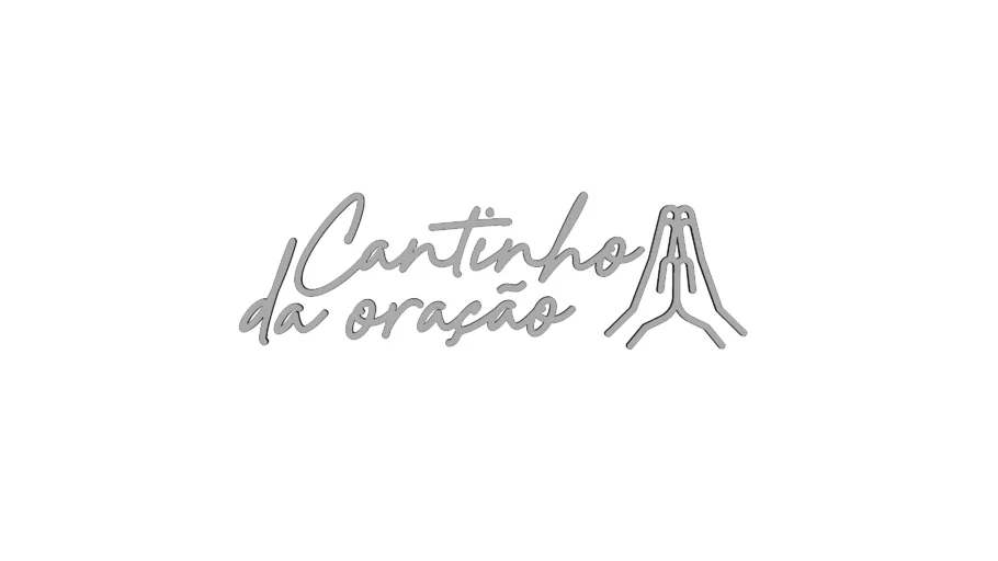 Frase de Parede Cantinho da Oração Cinza - Loja Casa do Arquiteto