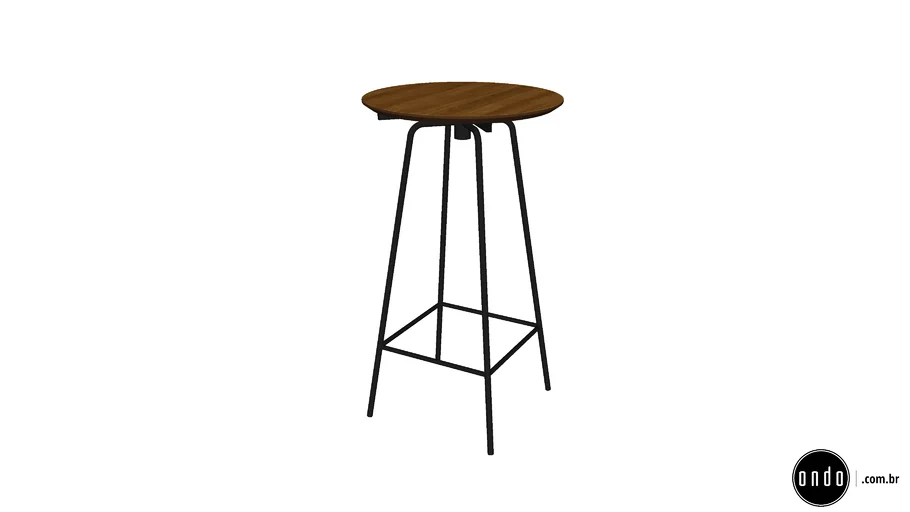 mesa bistrô redonda em metal industrial