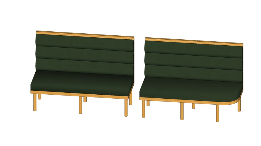 Booth, sofa 3/4