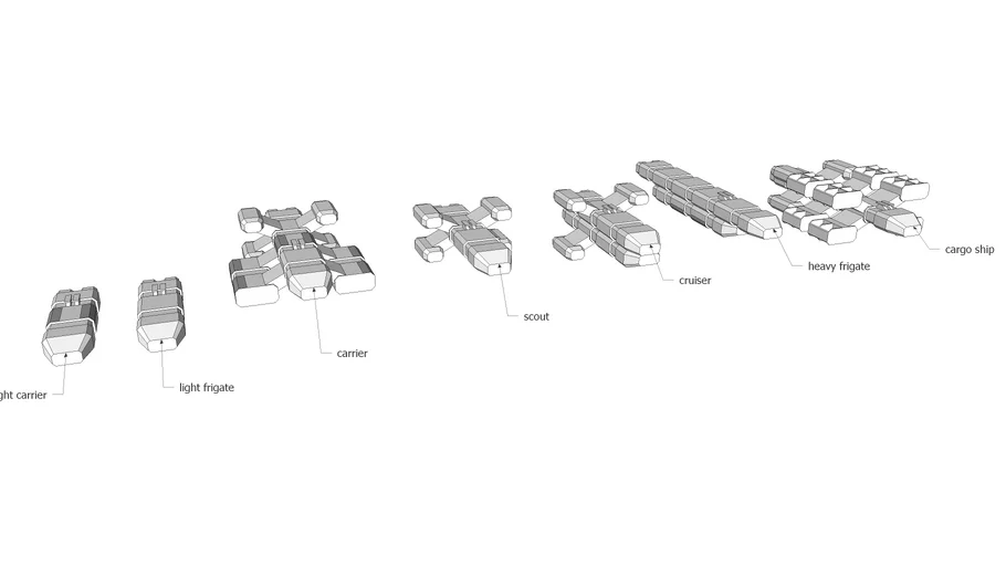Modular capital ships | 3D Warehouse