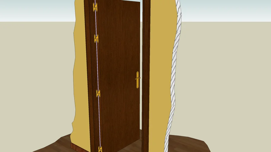 Puerta con cerco