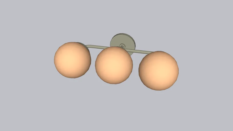 MODERN MILKY GLOBE VANITY LIGHT - 3 LIGHT