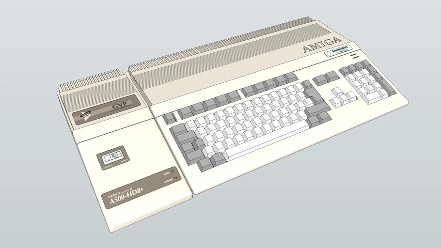 Commodore Amiga 500 plus with HD8+ External Hard Drive