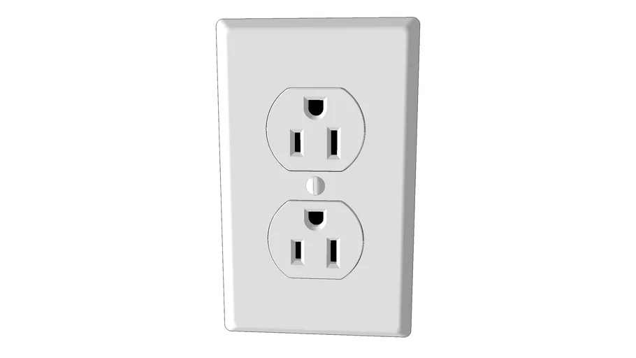 120 V 15 A Electrical Receptacle (NEMA 5-15R), Duplex Outlet
