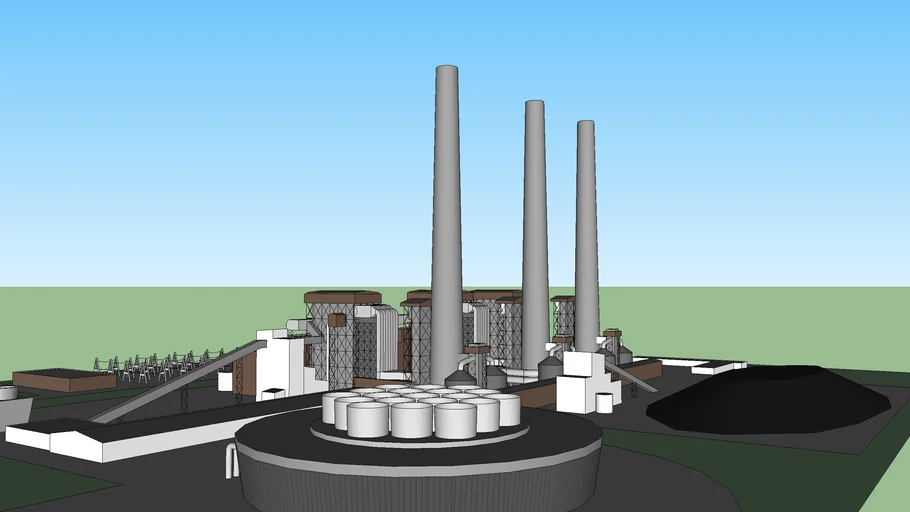 Yet Another Coal Power Plant - 2000 MW | 3D Warehouse
