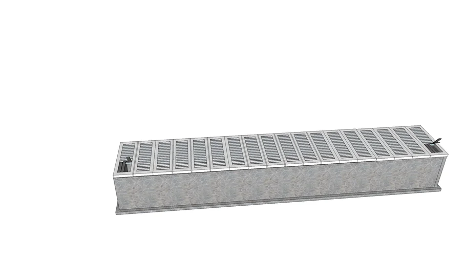 3.8m Slatted Tank 22.2m long x 2.7m deep