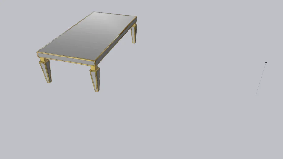 MESA RECTANGULAR ESPEJO