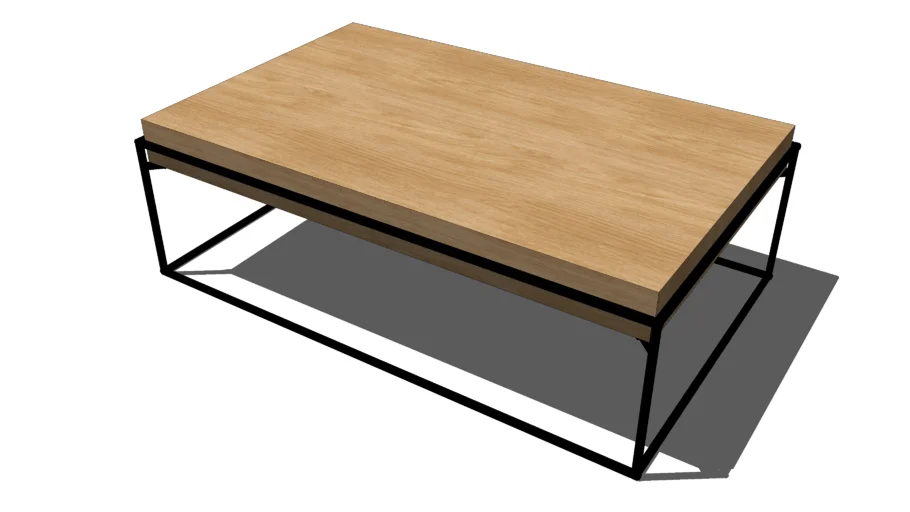 Table basse bois métal CESARINE