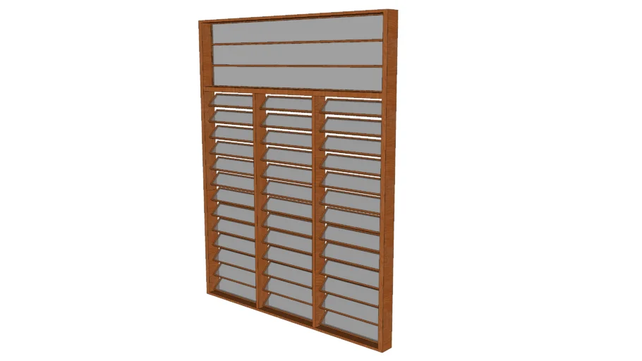 wooden jalousie window