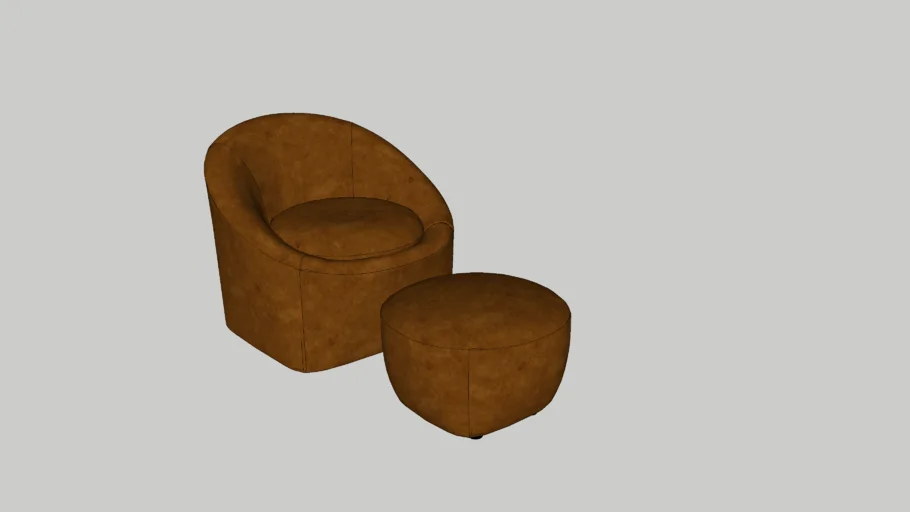 Single Sofa Chair with Ottoman 
