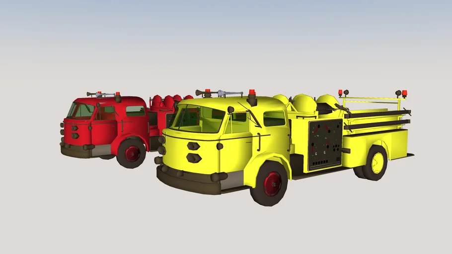 Fire and hazmat tankers-low poly
