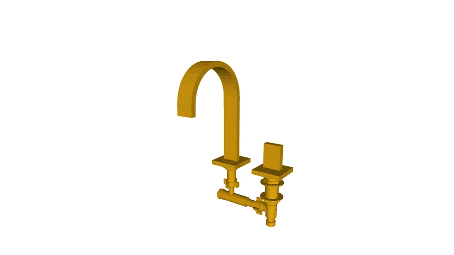 Torneira lavatório bancada 1191 C 210 - Dourado escovado