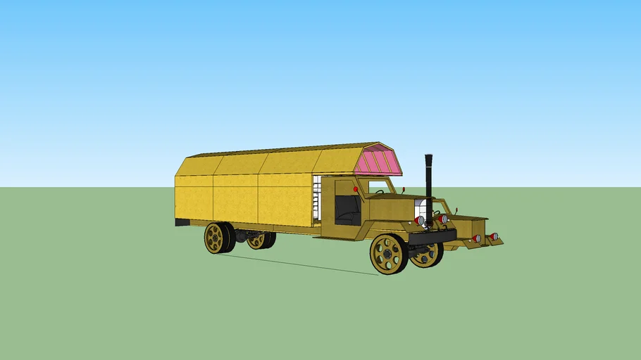 wooden staem rv truck