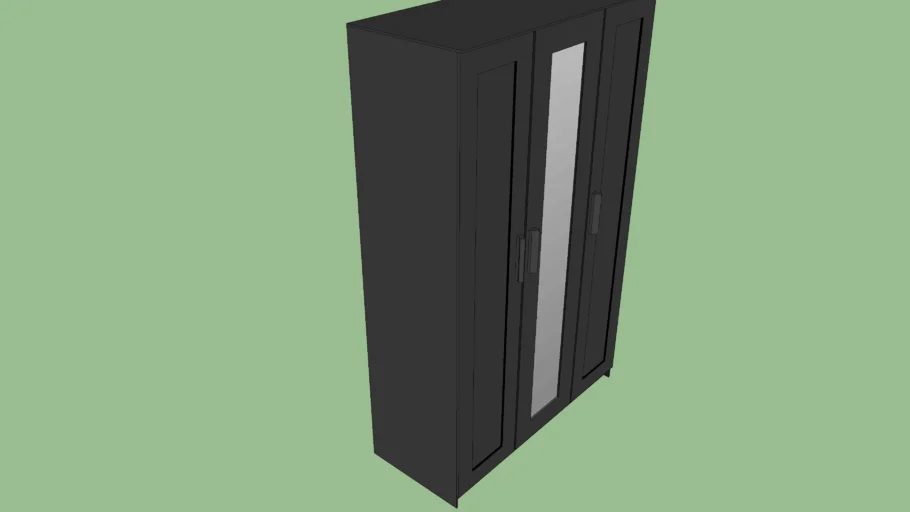 Ikea BRIMNES Wardrobe with 3 doors, black